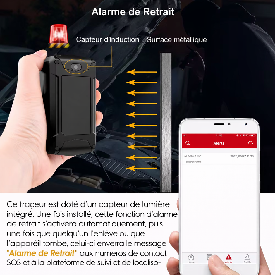 TraceMe Auto - Traceur GPS Magnétique Longue Autonomie